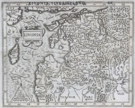 [LETTONIE] Livonia.. MERCATOR (Gerard) & HONDIUS (Jodocus).