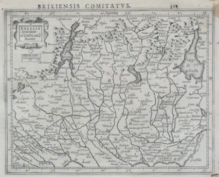  [BRESCIA/MILAN] Brescia episcopatus Mediolanu ducatus.. MERCATOR (Gerard);HONDIUS (Jodocus);
