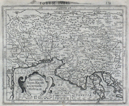  [ITALIE DU NORD] Forum Iulium Karstia Carniola Histria etc.. MERCATOR (Gerard);HONDIUS (Jodocus);