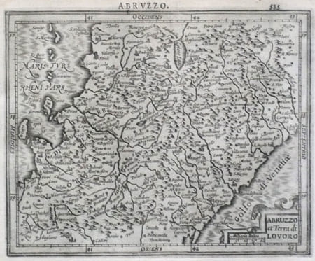  [ABRUZZES] Abruzzo et Terra di Lavoro.. MERCATOR (Gerard);HONDIUS (Jodocus);