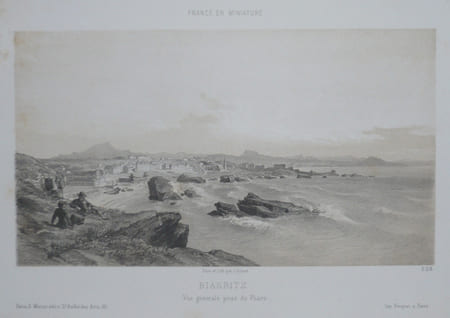  [PAYS BASQUE] Biarritz - Vue g&eacute;n&eacute;rale prise du phare.. ARNOUT (Jules);