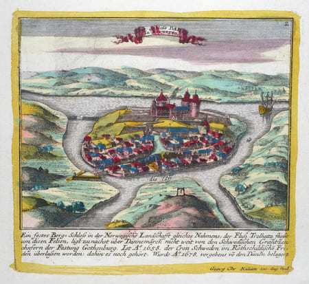  [NORVEGE] Schloss Bahus in Norwegen.. KILIAN (Georg Christophe);