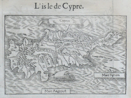  [CHYPRE] L'Isle de Cypre.. MUNSTER (Sebastian);
