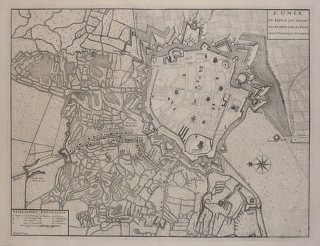  [SAINT-OMER] St. Omer en Artois avec les forts des environs.. DUMONT (Jean).