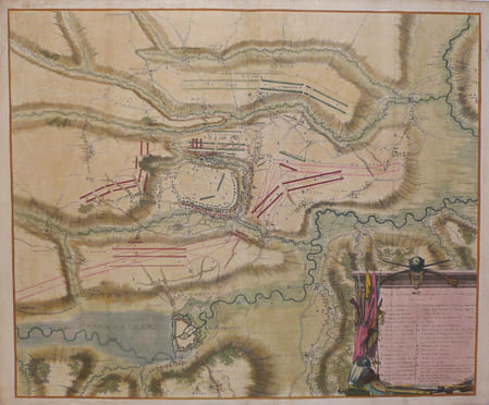  [OUDENAARDE] Plan de la bataille d'Oudenaerde du 11 juillet 1708.. FRICX (Eug&egrave;ne Henry);