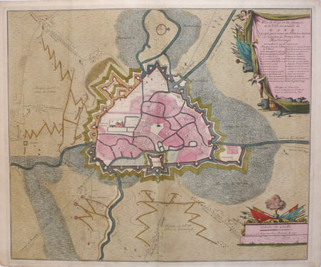  [GAND] Plan du si&egrave;ge et des attaques de la ville et citadelle de Gand.. BEECK (Anna);