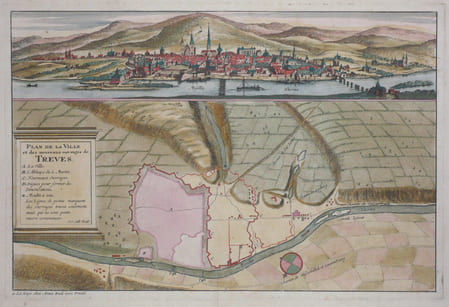  [TREVES] Plan de la ville et des nouveaux ouvrages de Treves.. BEECK (Anna);