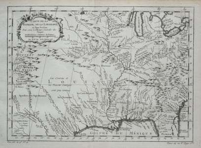 Carte de la Floride, de la Louisiane, et pays voisins.
