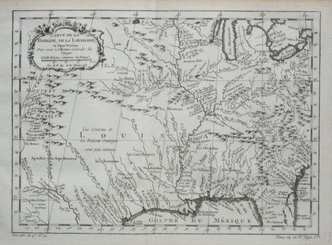  Carte de la Floride, de la Louisiane, et pays voisins.. BELLIN (Jacques-Nicolas);