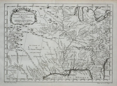 Carte de la Floride, de la Louisiane, et pays voisins.