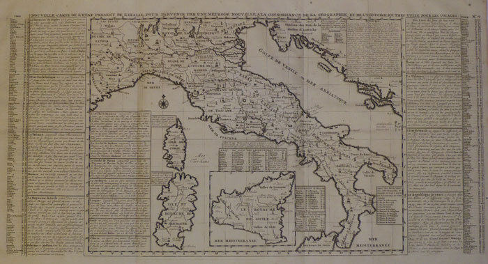  Nouvelle carte de l'état présent de l'Italie.. CHATELAIN (Henry Abraham).