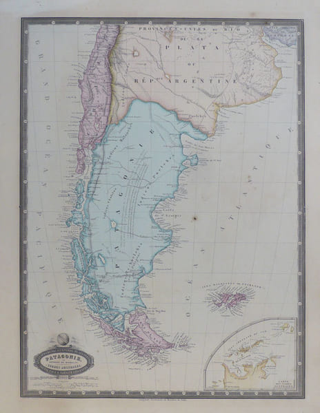  Patagonie, et d&eacute;troit de Magellan. Terres australes.. GARNIER (Fran&ccedil;ois Adrien).