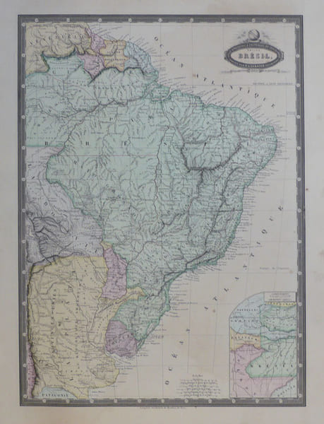  Empire du Br&eacute;sil divis&eacute; en 20 provinces.. GARNIER (Fran&ccedil;ois Adrien).
