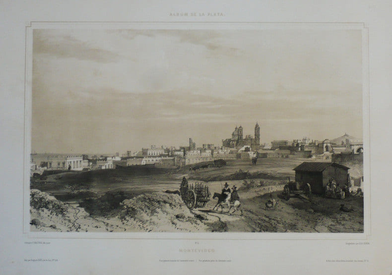  [URUGUAY] Montevideo. Vista general, tomada del cimenterio nuevo - Vue g&eacute;n&eacute;rale, prise du cimeti&egrave;re neuf.. HASTREL (Adolphe d');