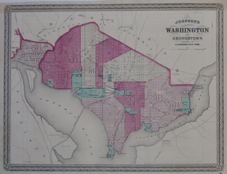  Johnson's Washington and Georgetown.. JOHNSON (Alvin Jewett);