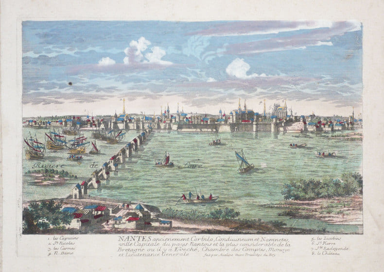  Nantes ancienement Corbilo, Condivineum et Namnetes, ville capitale du pays nantois et la plus consid&eacute;rable de la Bretagne ou il y a Evech&eacute;, Chambre ...