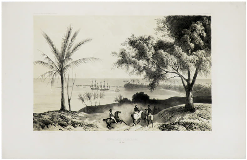  [TAHITI] Mouillage de Matava&iuml; (Ile Ta&iuml;ti).. DUMONT D'URVILLE (Jules-S&eacute;bastien-C&eacute;sar) & LE BRETON (Louis).