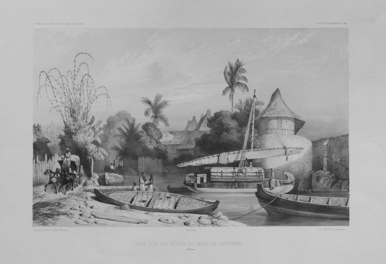  [JAVA] Site sur les bords du canal de Samarang (Ile Java).. DUMONT D'URVILLE (Jules-S&eacute;bastien-C&eacute;sar);LE BRETON (Louis);