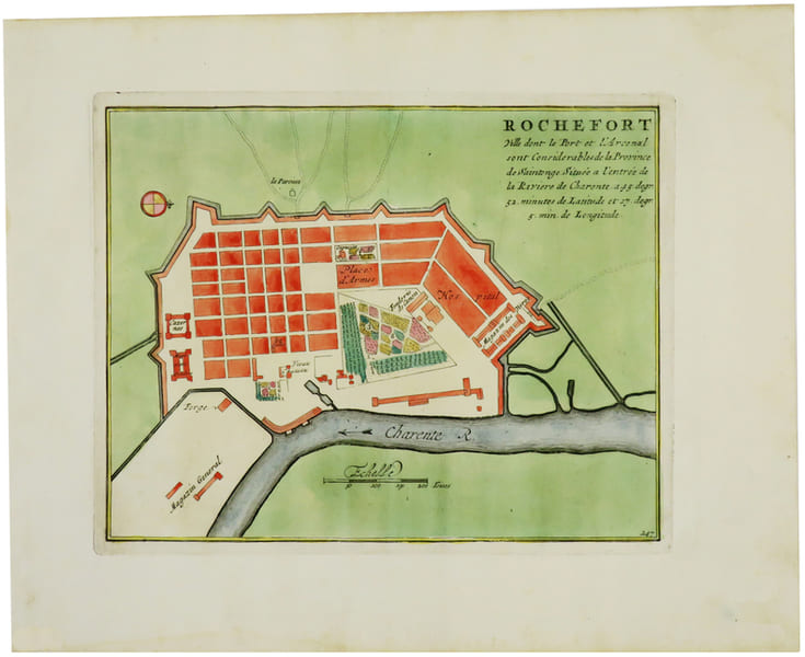  Rochefort ville dont le port et l'arcenal sont consid&eacute;rables de la province de Saintonge, situ&eacute;e &agrave; l'entr&eacute;e de la rivi&egrave;re de Charente.. FER (Nicolas ...