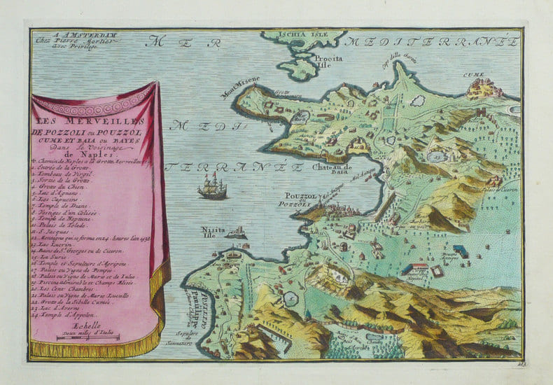  Les Merveilles de Pozzoli ou Pouzzol Cume et Baia ou Bayes dans le voisinage de Naples.. FER (Nicolas de);