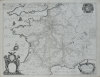 [ROUTES des POSTES] Carte géographicque des postes qui traversent la France.. SANSON d'ABBEVILLE (Nicolas) & TAVERNIER (Melchior).