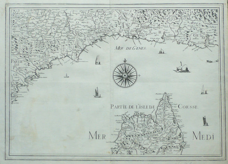  [Carte des c&ocirc;tes de la Provence et de la Ligurie].. TASSIN (Christophe);