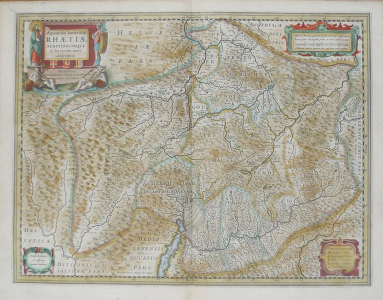  [LOMBARDIE] Alpinae seu foederatae Rhaetiae subditarumque ei terrarum nova descriptio.. JANSSON (Joannes);