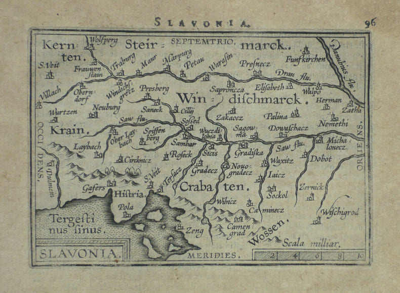  [CROATIE] Slavonia.. ORTELIUS (Abraham);