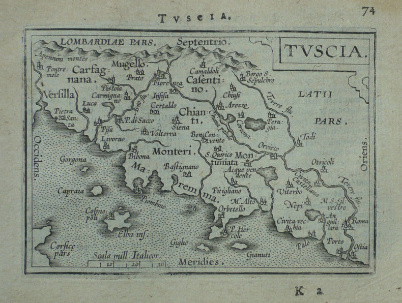  [TOSCANE] Tuscia.. ORTELIUS (Abraham);