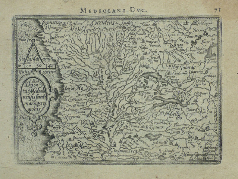  [MILANAIS] Ducatus Mediolanensis finitimarumq regionis.. ORTELIUS (Abraham);
