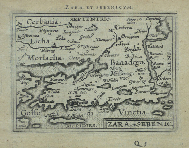  [CROATIE] Zara et Sebenico.. ORTELIUS (Abraham);