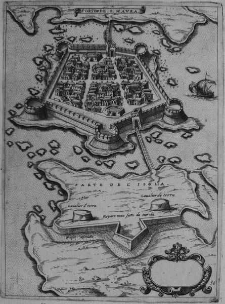  [LEUCADE] Forteza de S. Maura.. CAMOCIO (Giovanni Francesco).