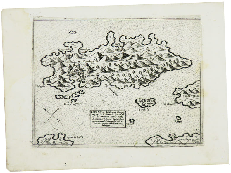  [CROATIE] Liesena insula nella Dalmatia.. CAMOCIO (Giovanni Francesco).
