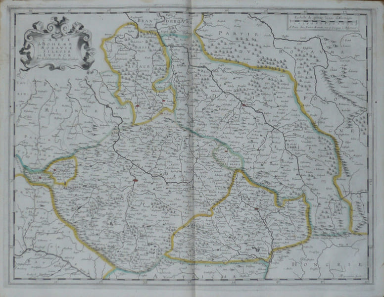  [REPUBLIQUE TCHEQUE] Carte de Boh&ecirc;me Moravie Sil&eacute;sie et Lusace.. DUVAL (Pierre);