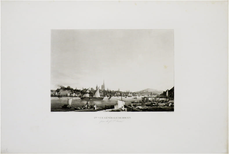  [ROUEN] 2&egrave;me Vue g&eacute;n&eacute;rale de Rouen prise du fg. St. Sever.. GARNERAY (Louis Ambroise).