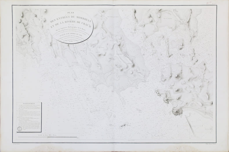 [GOLFE du MORBIHAN] Plan des entr&eacute;es du Morbihan et de la rivi&egrave;re de Crac'h.. BEAUTEMPS-BEAUPR&Eacute; (Charles-Fran&ccedil;ois) & DEPOT-GENERAL DE LA MARINE.