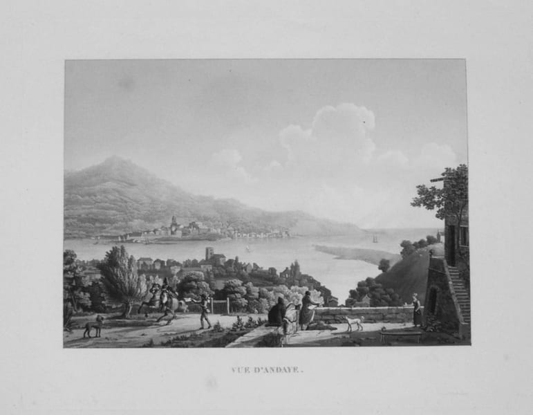  [HENDAYE] Vue d'Andaye.. GARNERAY (Louis Ambroise);