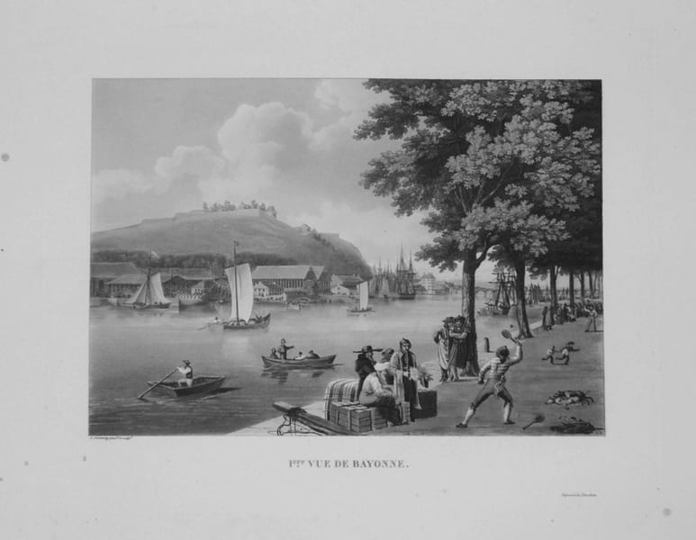  [BAYONNE] 1&egrave;re Vue de Bayonne.. GARNERAY (Louis Ambroise).