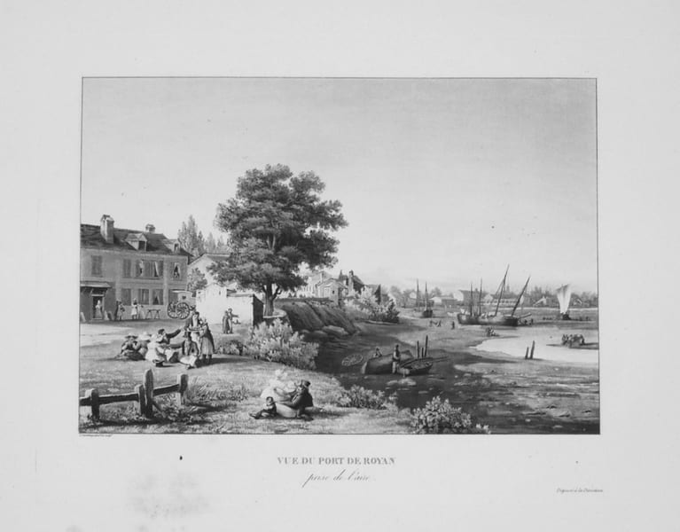  [ROYAN] Vue du port de Royan prise de l'Aire.. GARNERAY (Louis Ambroise);