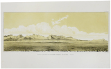  [HAWAII] Panorama de l'île d'Oahou pris du mouillage d'Honoloulou (Iles Sandwich).. DU PETIT-THOUARS (Louis-Marie Aubert).