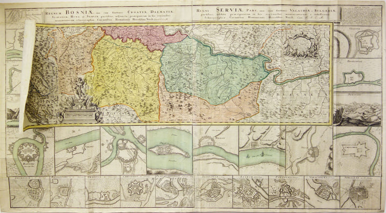  [CROATIE/BOSNIE/SERBIE] Regnum Bosniae, una cum finitimis Croatiae, Dalmatiae, Slavoniae, Hung. et Serviae partibus - Regni Serviae pars, una cum ...