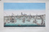  [ROTTERDAM] A general view of the city of Roterdam from the Mase - Vüe générale de la ville de Roterdam du côté de la Meuse.. RYNE (Peter van);