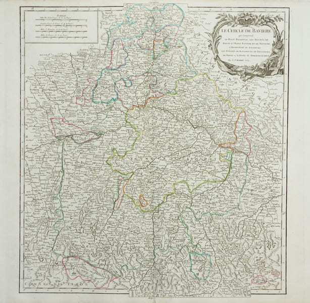  [BAVIERE] Le Cercle de Bavi&egrave;re qui comprend le Haut Palatinat, Les duch&eacute;s de Haute et Basse Bavi&egrave;re et de Neuburg, l'archev&ecirc;ch&eacute; de Salzburg, les ...