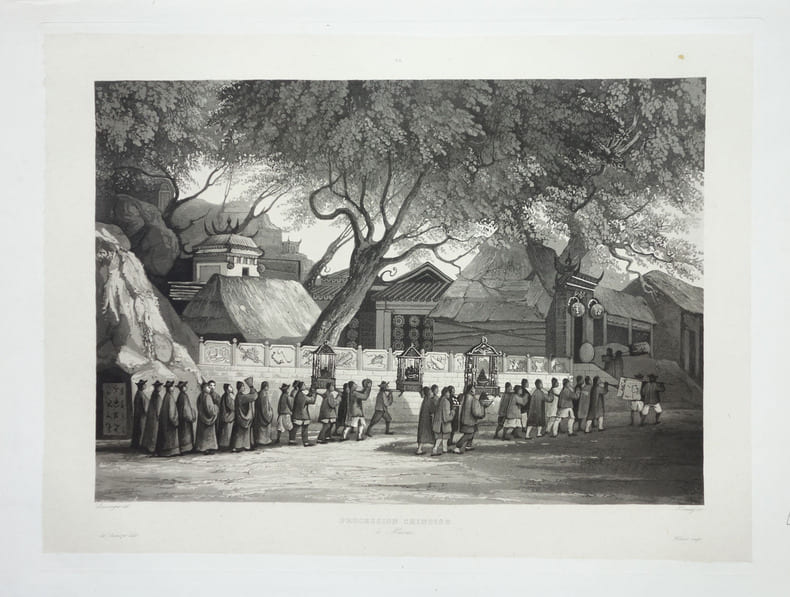  [MACAO] Procession chinoise &agrave; Macao.. LAPLACE (Cyrille Pierre Th&eacute;odore).