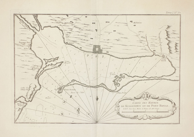  [JAMAIQUE] Carte des havres de Kingstown et de Port Royal.. BELLIN (Jacques-Nicolas).