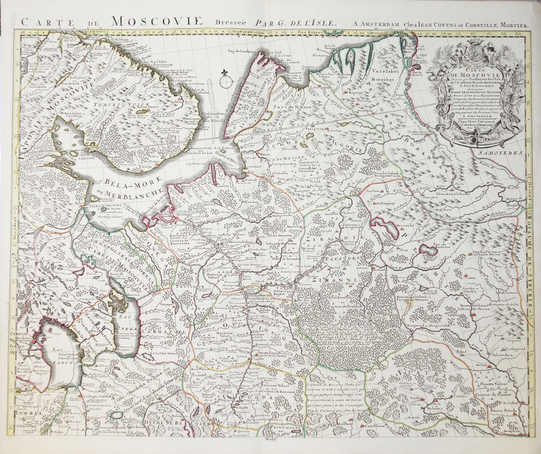  Carte de Moscovie - Partie méridionale de Moscovie.. L'ISLE (Guillaume de).