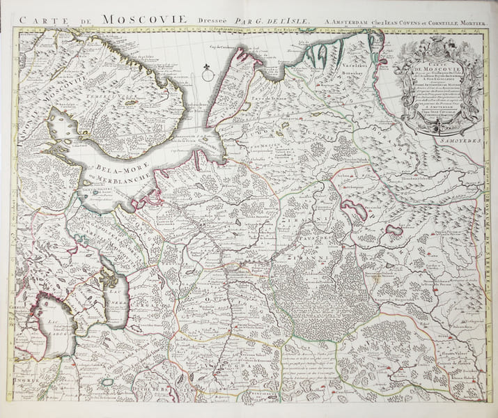  Carte de Moscovie - Partie m&eacute;ridionale de Moscovie.. L'ISLE (Guillaume de).