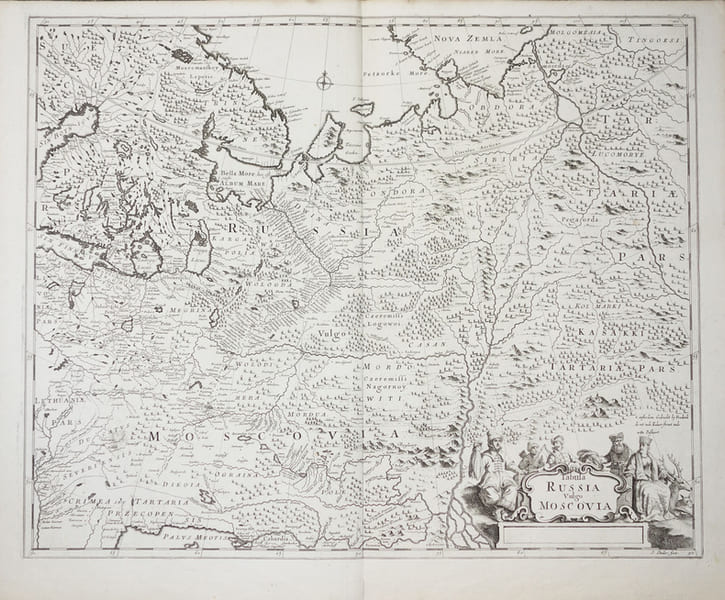  Tabula Russia vulgo Moscovia.. WIT (Frederick de).