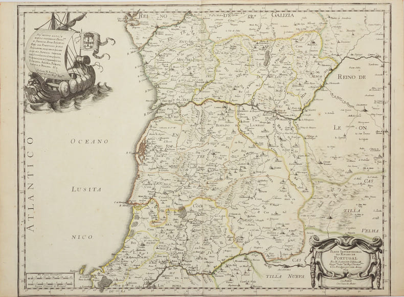  [PORTUGAL] Parte septentrional do reyno de Portugal - Parte meridional do reyno de Portugal.. SANSON d'ABBEVILLE (Nicolas).