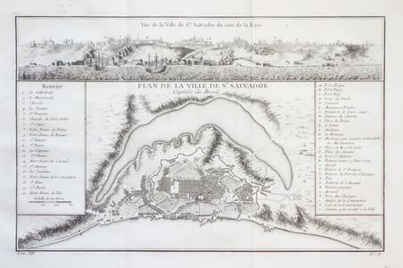  [BRESIL] Plan de la ville de St. Salvador capitale du Brésil.